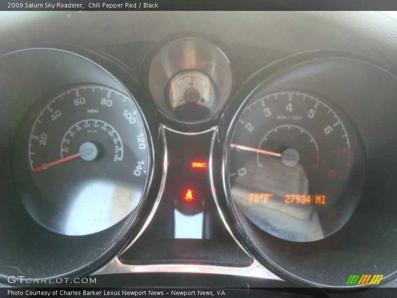 Chili Pepper Red / Black 2009 Saturn Sky Roadster