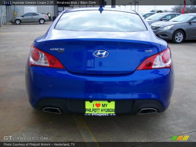 Mirabeau Blue / Black Cloth 2011 Hyundai Genesis Coupe 2.0T
