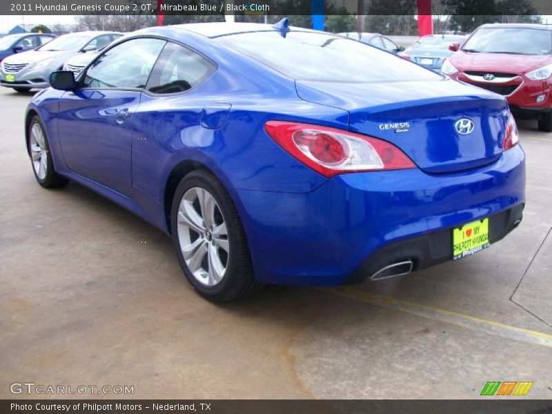 Mirabeau Blue / Black Cloth 2011 Hyundai Genesis Coupe 2.0T