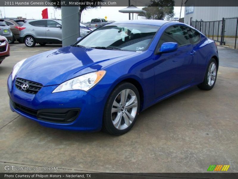 Mirabeau Blue / Black Cloth 2011 Hyundai Genesis Coupe 2.0T
