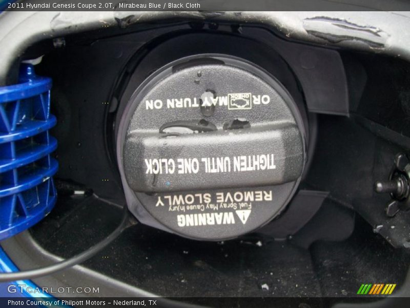 Mirabeau Blue / Black Cloth 2011 Hyundai Genesis Coupe 2.0T