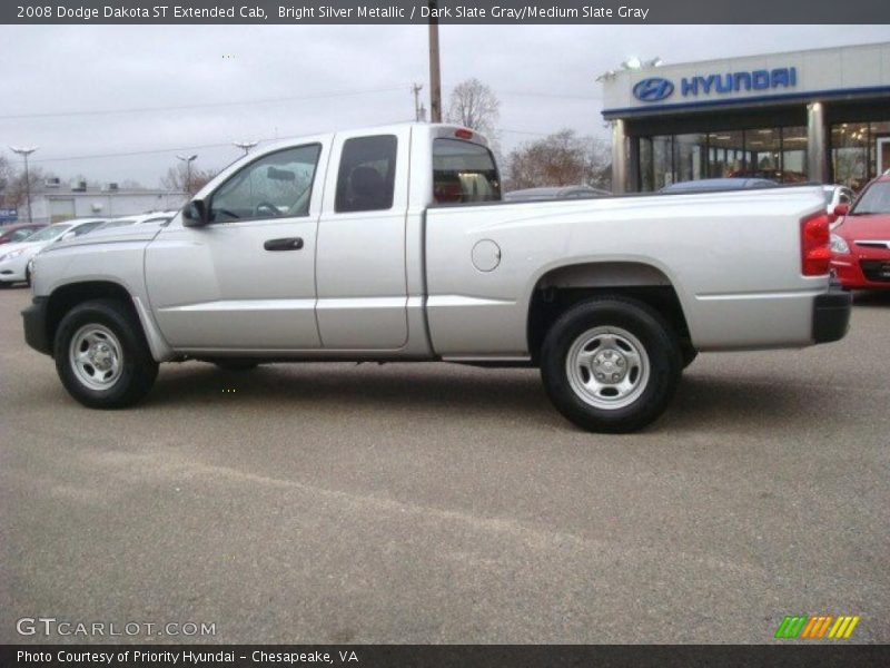 Bright Silver Metallic / Dark Slate Gray/Medium Slate Gray 2008 Dodge Dakota ST Extended Cab