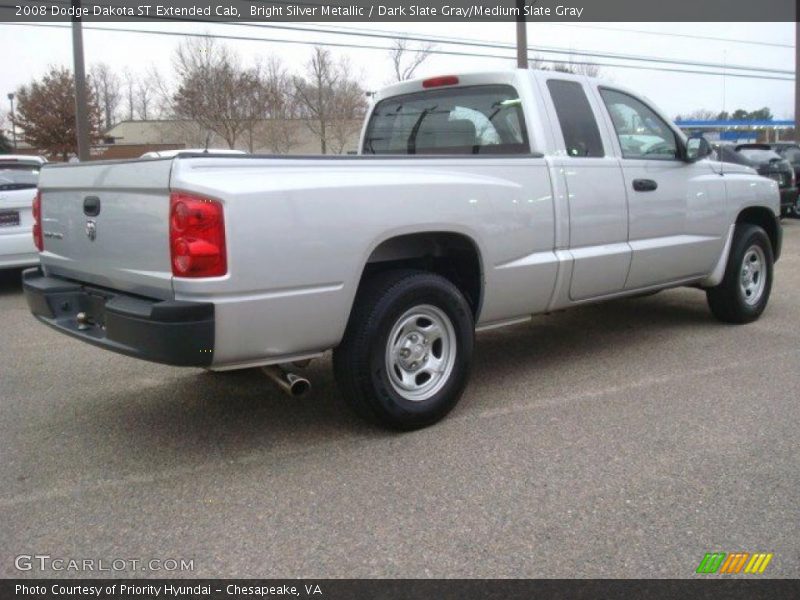 Bright Silver Metallic / Dark Slate Gray/Medium Slate Gray 2008 Dodge Dakota ST Extended Cab