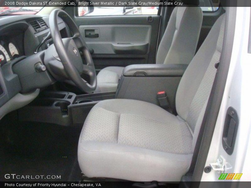 Bright Silver Metallic / Dark Slate Gray/Medium Slate Gray 2008 Dodge Dakota ST Extended Cab