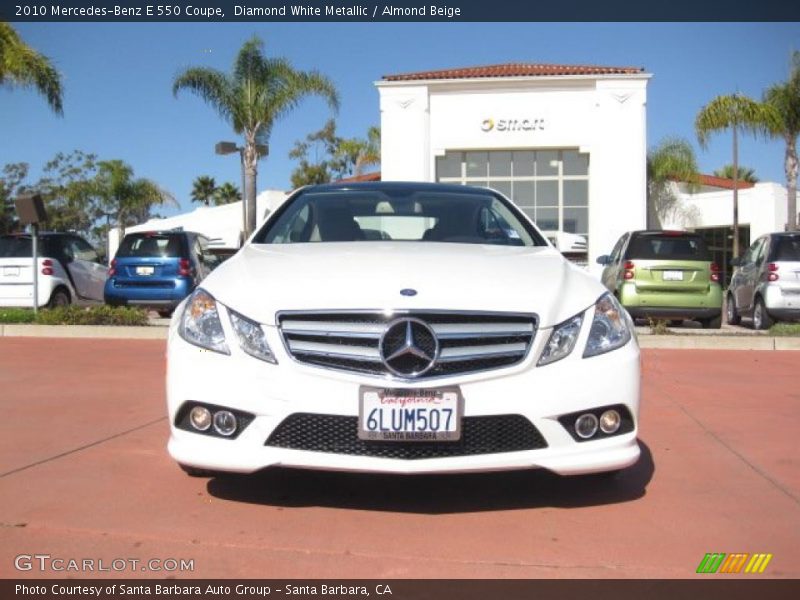 Diamond White Metallic / Almond Beige 2010 Mercedes-Benz E 550 Coupe