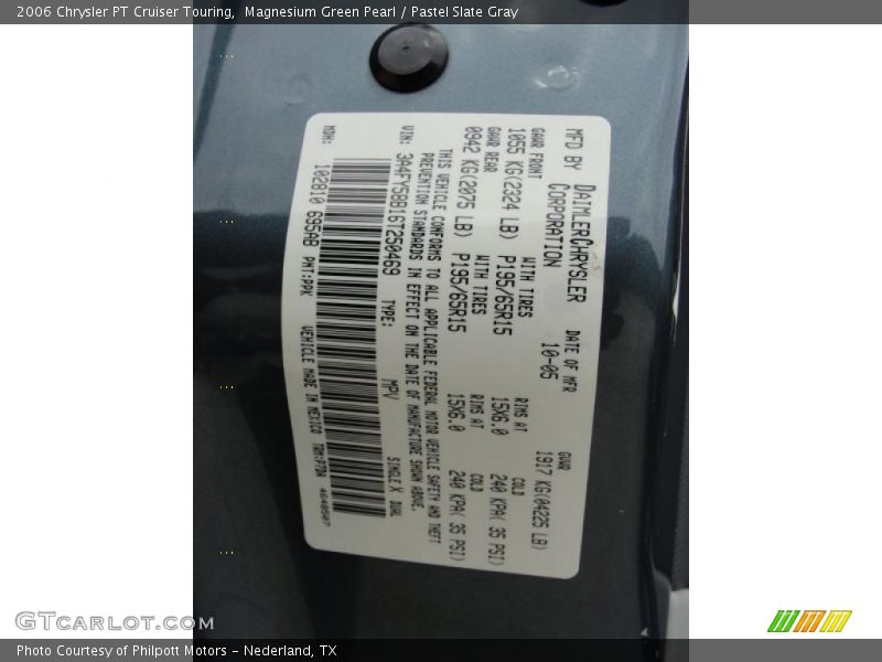 Magnesium Green Pearl / Pastel Slate Gray 2006 Chrysler PT Cruiser Touring