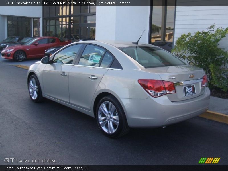 Gold Mist Metallic / Cocoa/Light Neutral Leather 2011 Chevrolet Cruze LTZ