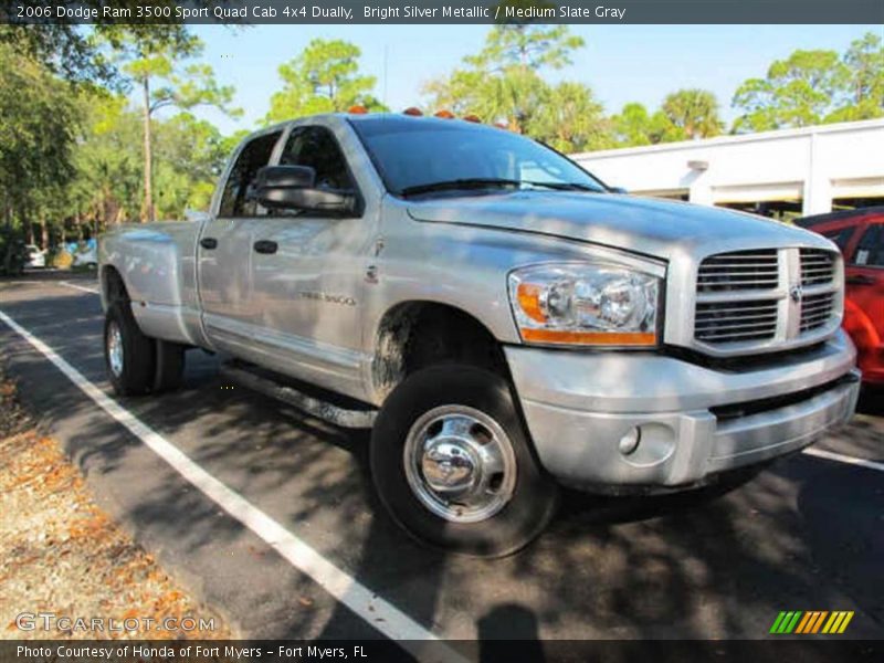 Bright Silver Metallic / Medium Slate Gray 2006 Dodge Ram 3500 Sport Quad Cab 4x4 Dually