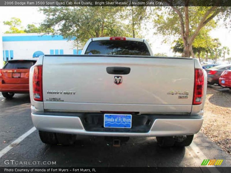 Bright Silver Metallic / Medium Slate Gray 2006 Dodge Ram 3500 Sport Quad Cab 4x4 Dually