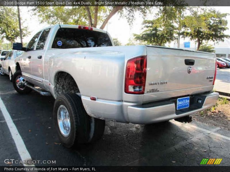 Bright Silver Metallic / Medium Slate Gray 2006 Dodge Ram 3500 Sport Quad Cab 4x4 Dually