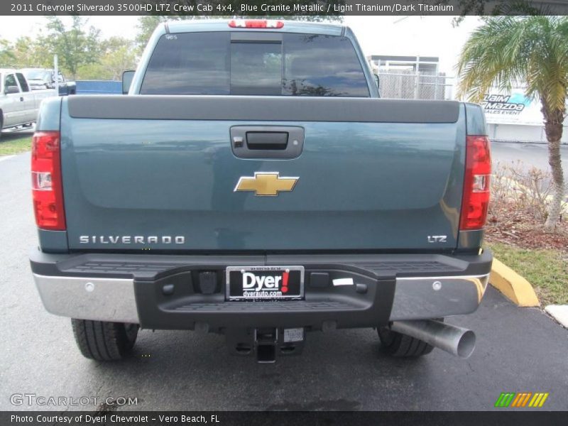 Blue Granite Metallic / Light Titanium/Dark Titanium 2011 Chevrolet Silverado 3500HD LTZ Crew Cab 4x4