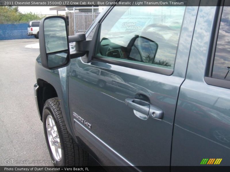 Blue Granite Metallic / Light Titanium/Dark Titanium 2011 Chevrolet Silverado 3500HD LTZ Crew Cab 4x4