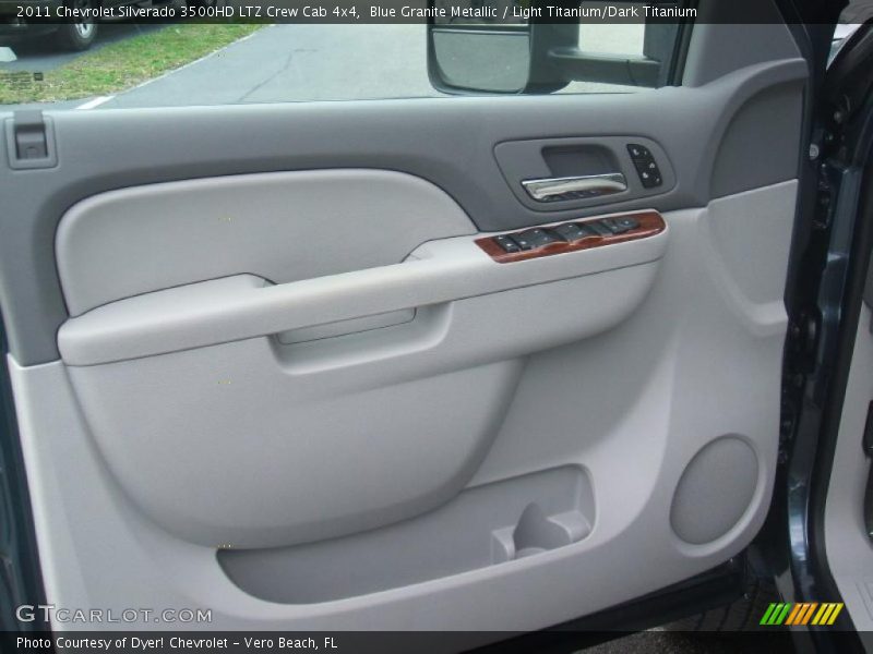 Blue Granite Metallic / Light Titanium/Dark Titanium 2011 Chevrolet Silverado 3500HD LTZ Crew Cab 4x4