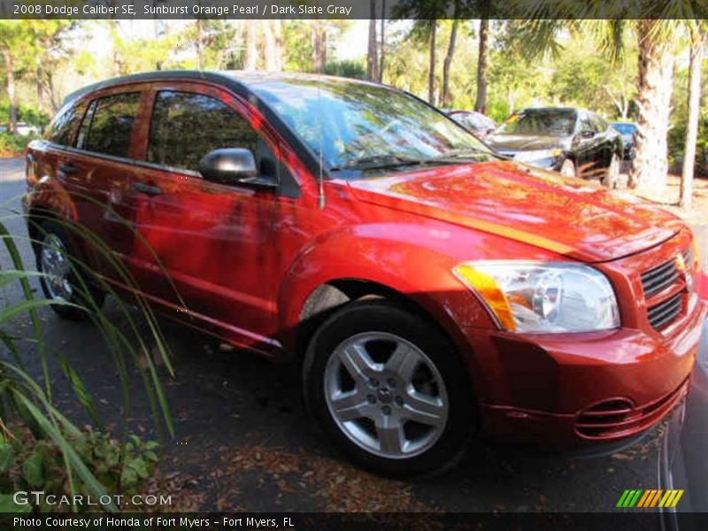 Sunburst Orange Pearl / Dark Slate Gray 2008 Dodge Caliber SE