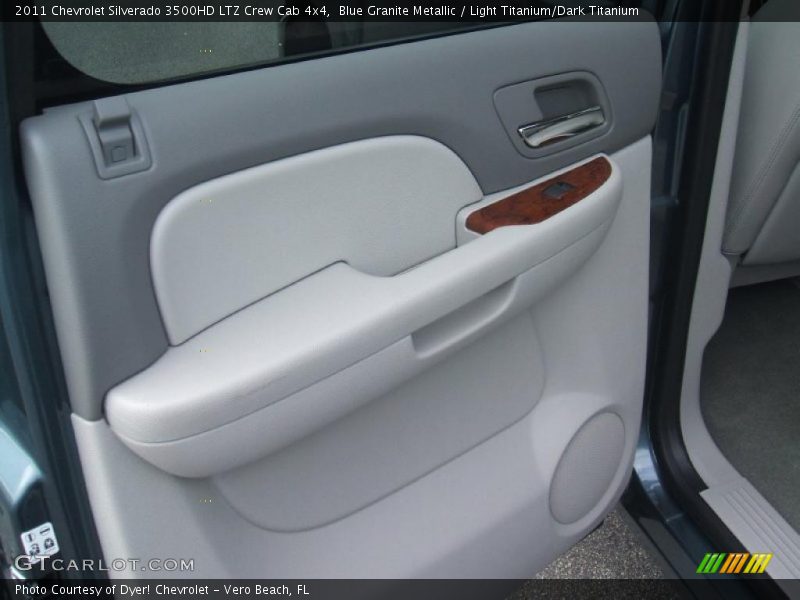 Blue Granite Metallic / Light Titanium/Dark Titanium 2011 Chevrolet Silverado 3500HD LTZ Crew Cab 4x4