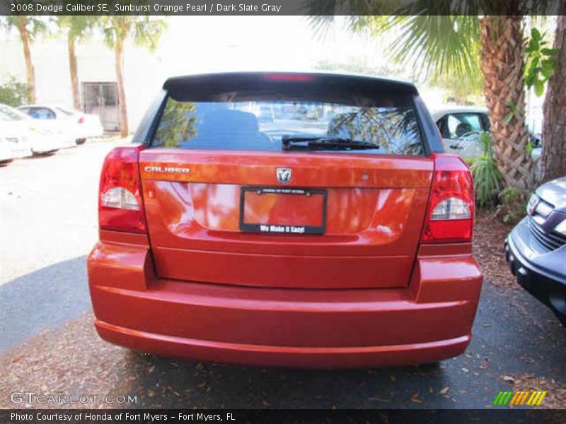 Sunburst Orange Pearl / Dark Slate Gray 2008 Dodge Caliber SE