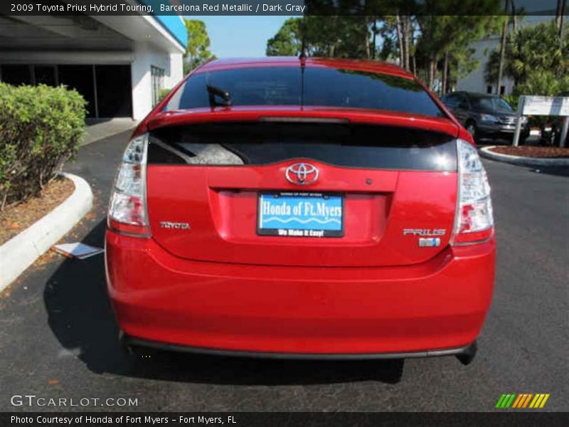 Barcelona Red Metallic / Dark Gray 2009 Toyota Prius Hybrid Touring