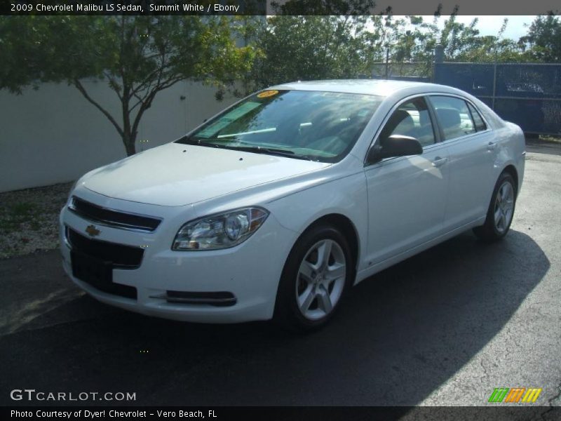 Summit White / Ebony 2009 Chevrolet Malibu LS Sedan