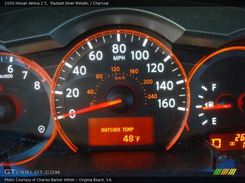 Radiant Silver Metallic / Charcoal 2009 Nissan Altima 2.5