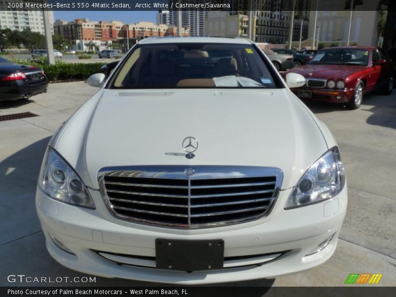 Arctic White / Cashmere/Savanna 2008 Mercedes-Benz S 550 4Matic Sedan