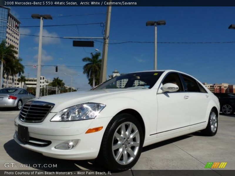 Arctic White / Cashmere/Savanna 2008 Mercedes-Benz S 550 4Matic Sedan