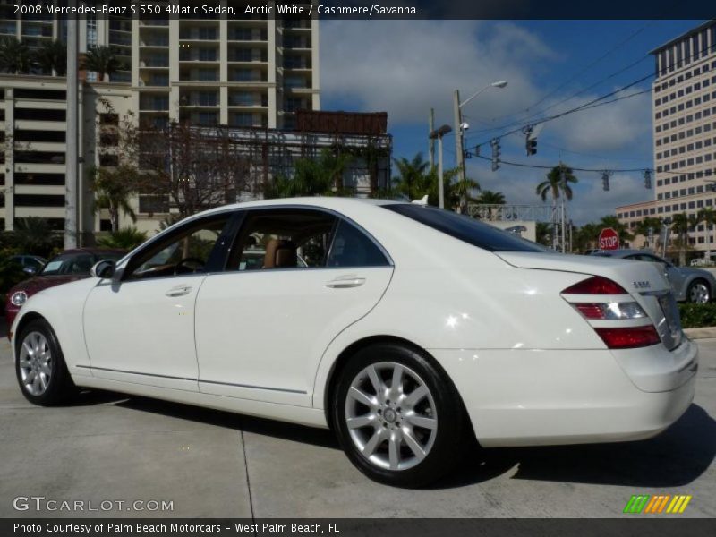 Arctic White / Cashmere/Savanna 2008 Mercedes-Benz S 550 4Matic Sedan