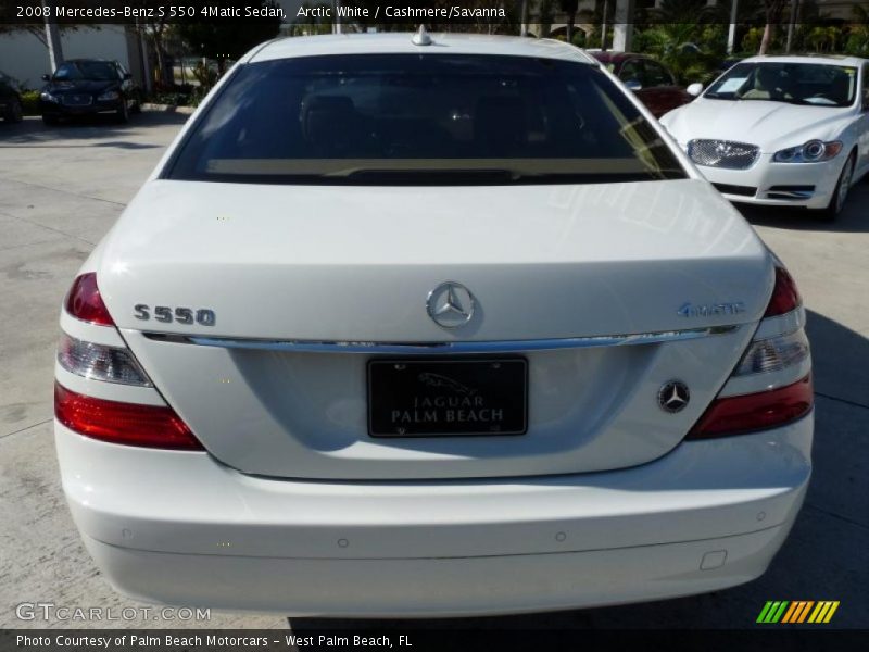 Arctic White / Cashmere/Savanna 2008 Mercedes-Benz S 550 4Matic Sedan