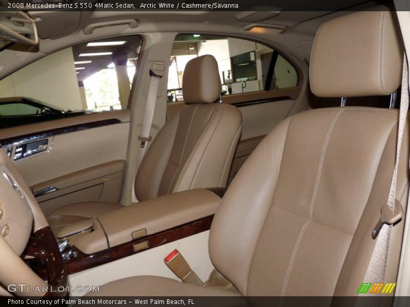 Arctic White / Cashmere/Savanna 2008 Mercedes-Benz S 550 4Matic Sedan