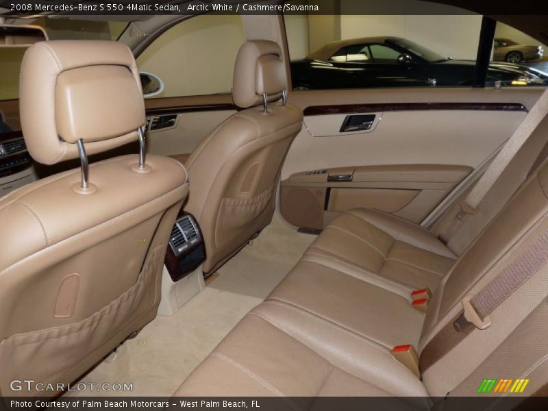 Arctic White / Cashmere/Savanna 2008 Mercedes-Benz S 550 4Matic Sedan