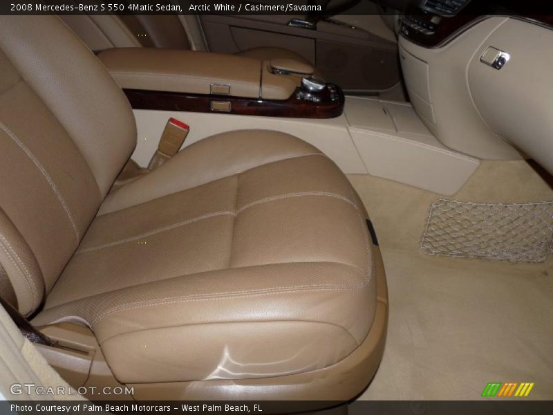 Arctic White / Cashmere/Savanna 2008 Mercedes-Benz S 550 4Matic Sedan