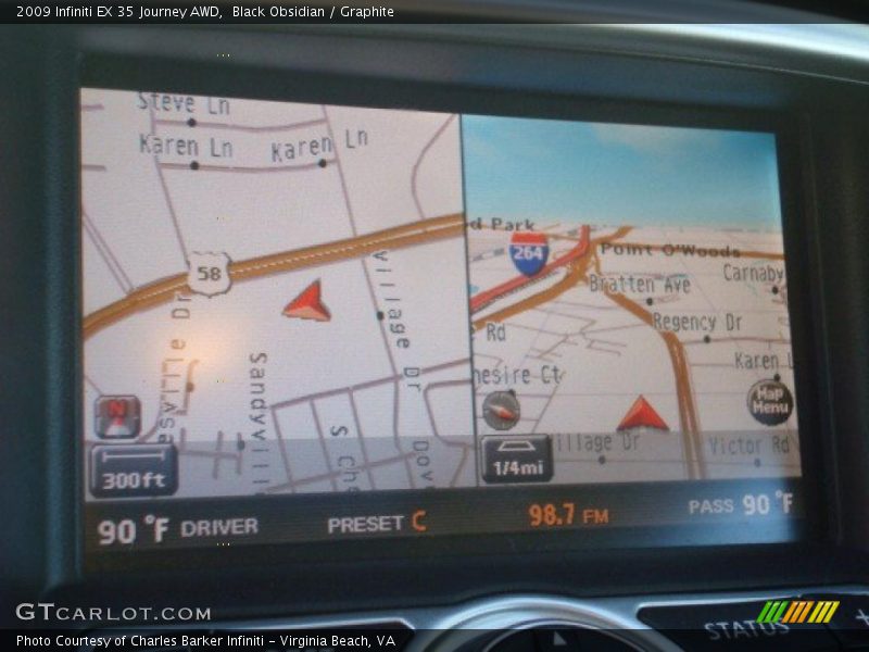 Navigation of 2009 EX 35 Journey AWD