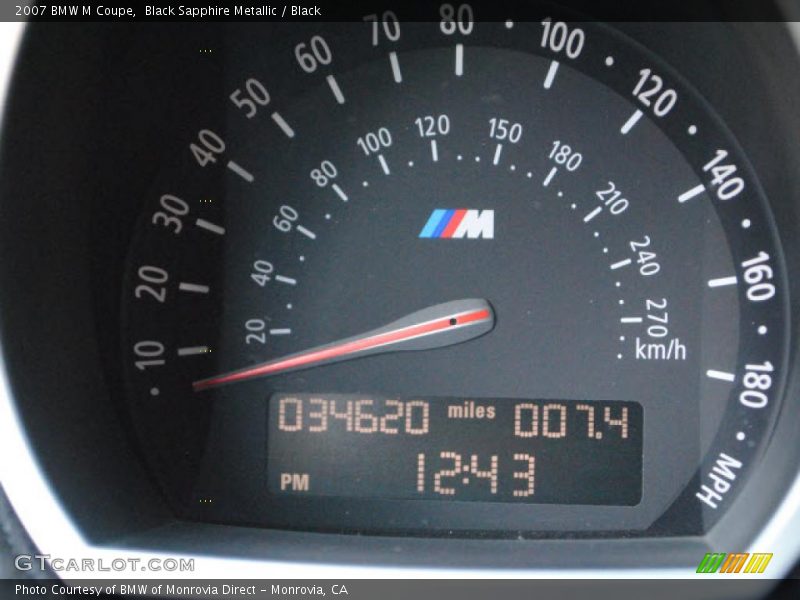 Black Sapphire Metallic / Black 2007 BMW M Coupe