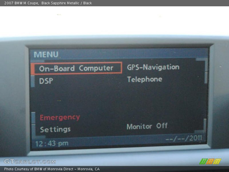 Black Sapphire Metallic / Black 2007 BMW M Coupe