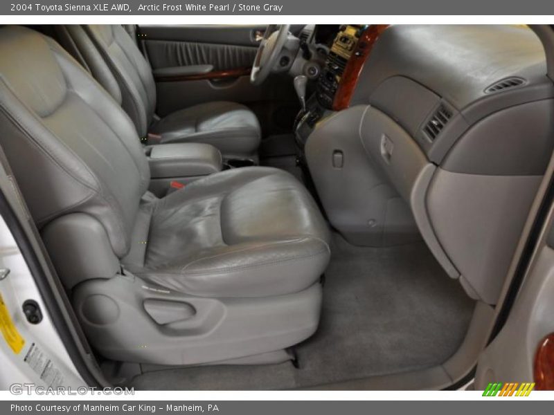 Arctic Frost White Pearl / Stone Gray 2004 Toyota Sienna XLE AWD