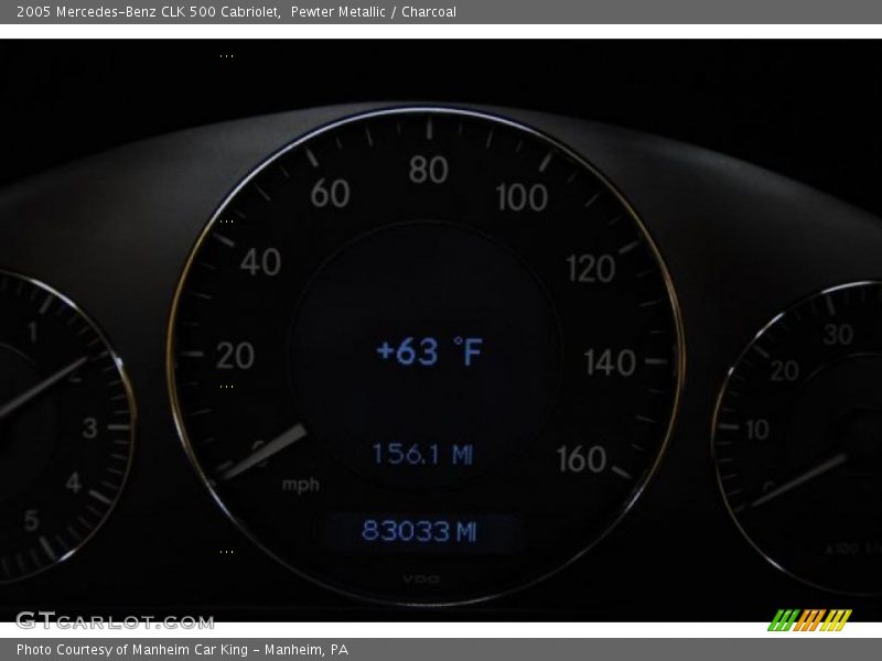 Pewter Metallic / Charcoal 2005 Mercedes-Benz CLK 500 Cabriolet