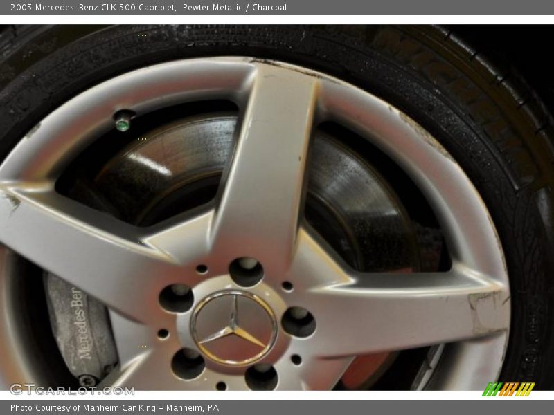 Pewter Metallic / Charcoal 2005 Mercedes-Benz CLK 500 Cabriolet