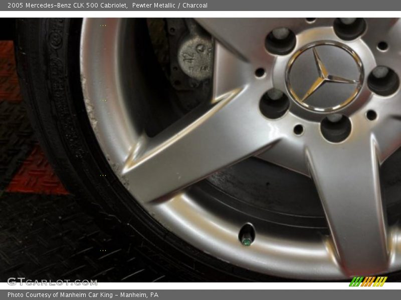 Pewter Metallic / Charcoal 2005 Mercedes-Benz CLK 500 Cabriolet