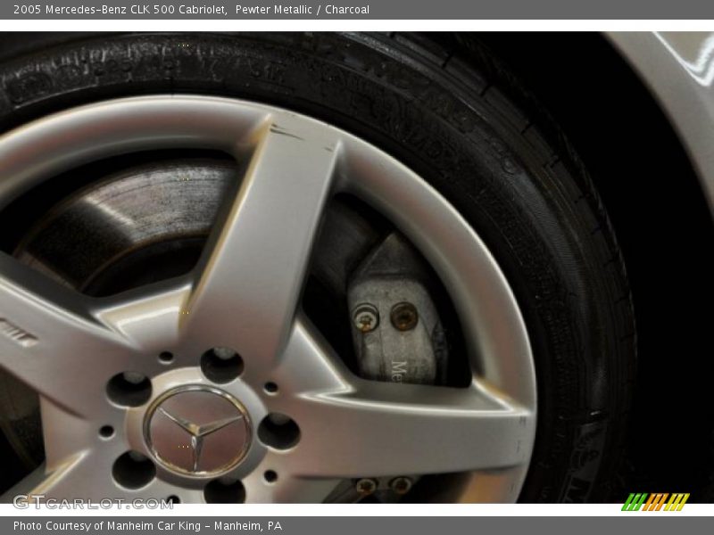 Pewter Metallic / Charcoal 2005 Mercedes-Benz CLK 500 Cabriolet