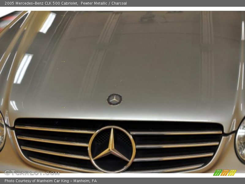 Pewter Metallic / Charcoal 2005 Mercedes-Benz CLK 500 Cabriolet