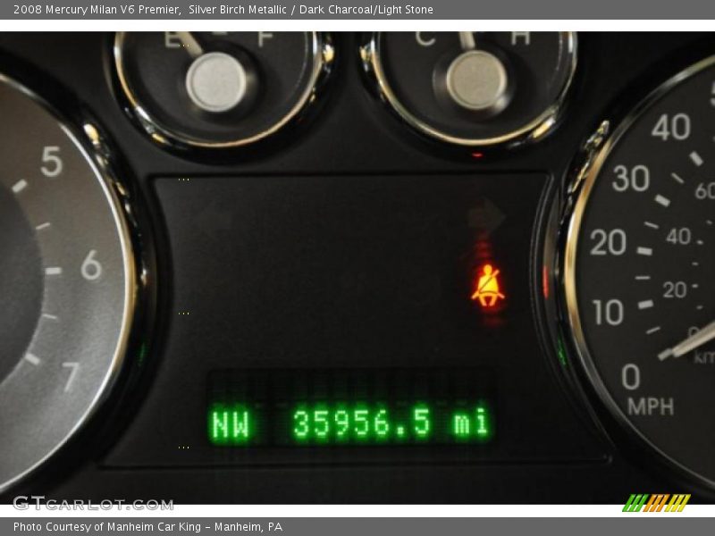 Silver Birch Metallic / Dark Charcoal/Light Stone 2008 Mercury Milan V6 Premier