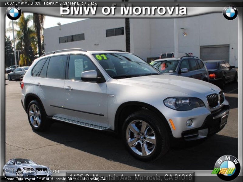 Titanium Silver Metallic / Black 2007 BMW X5 3.0si