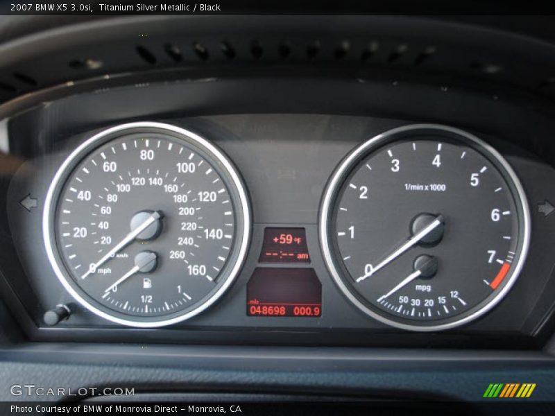 Titanium Silver Metallic / Black 2007 BMW X5 3.0si