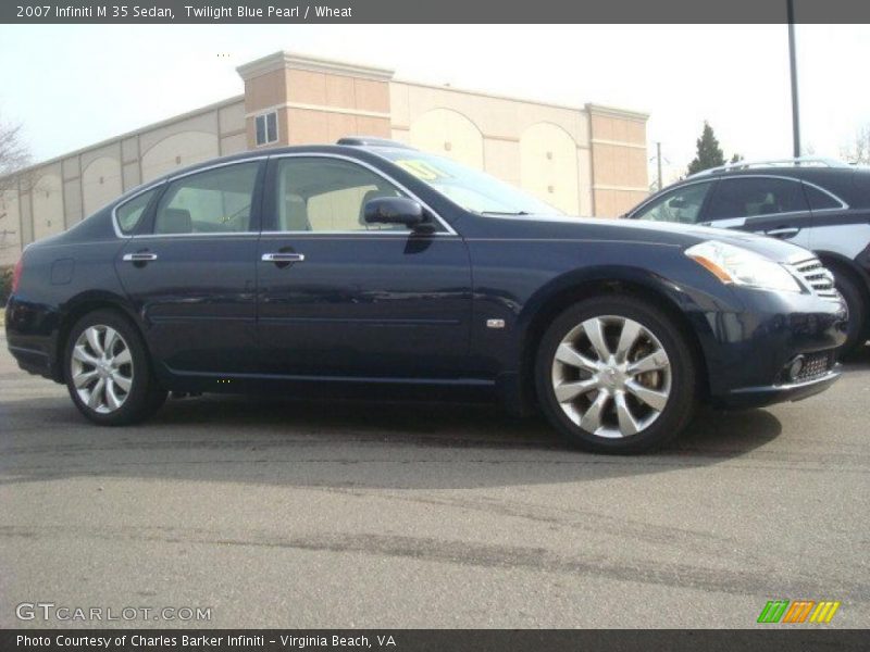 Twilight Blue Pearl / Wheat 2007 Infiniti M 35 Sedan