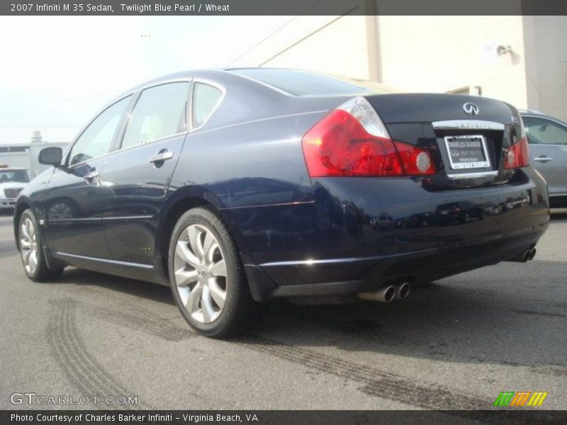 Twilight Blue Pearl / Wheat 2007 Infiniti M 35 Sedan