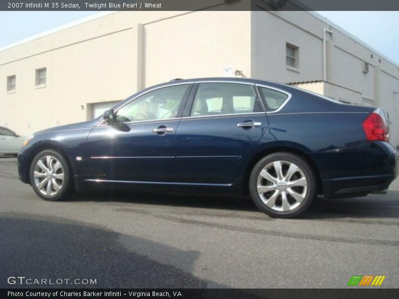 Twilight Blue Pearl / Wheat 2007 Infiniti M 35 Sedan