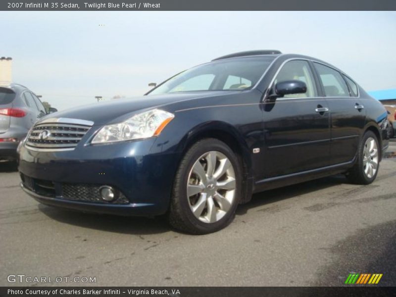 Twilight Blue Pearl / Wheat 2007 Infiniti M 35 Sedan
