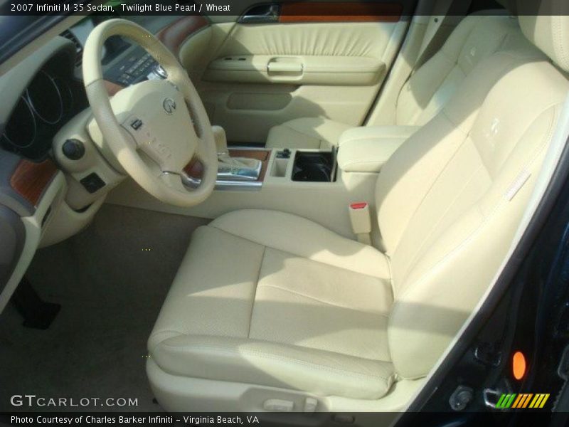 Twilight Blue Pearl / Wheat 2007 Infiniti M 35 Sedan