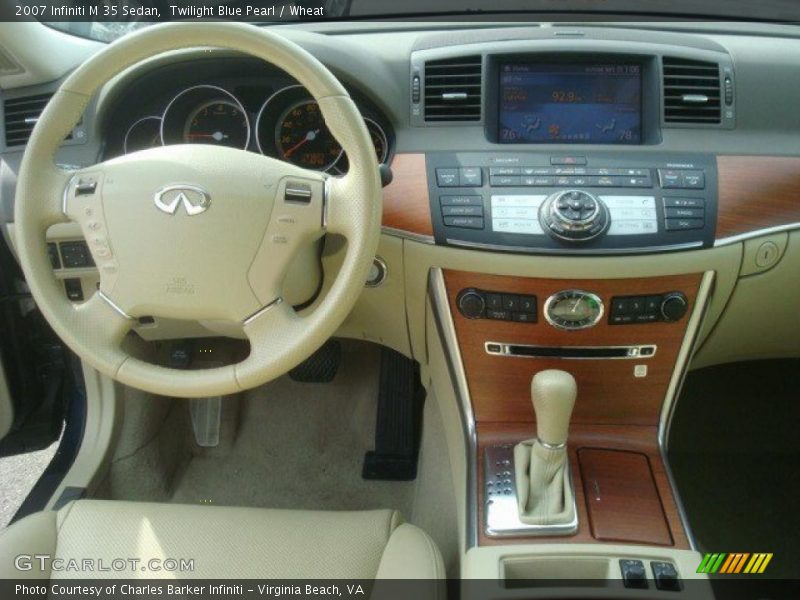 Twilight Blue Pearl / Wheat 2007 Infiniti M 35 Sedan