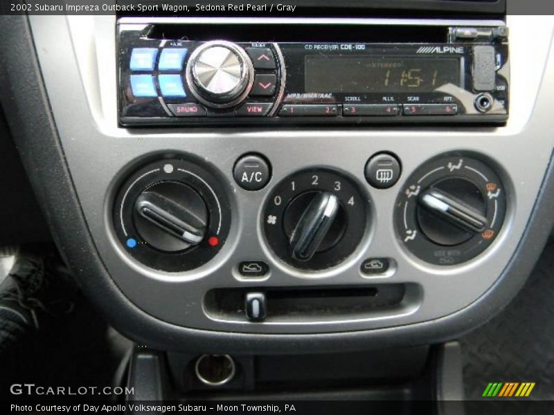 Controls of 2002 Impreza Outback Sport Wagon