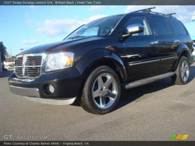 Brilliant Black / Khaki Two-Tone 2007 Dodge Durango Limited 4x4